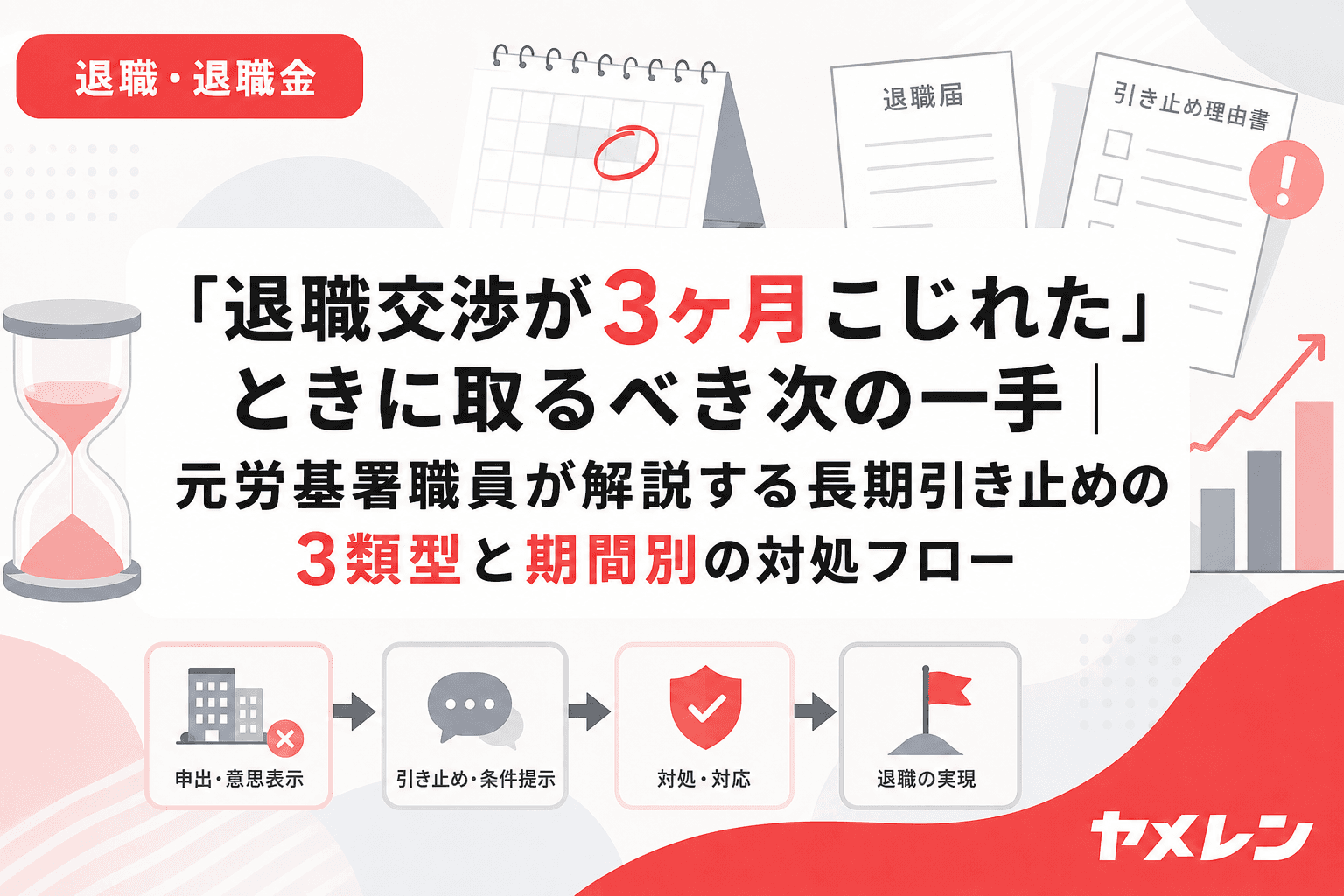 「退職交渉が3ヶ月こじれた」ときに取るべき次の一手|元労基署職員が解説する長期引き止めの3類型と期間別の対処フロー